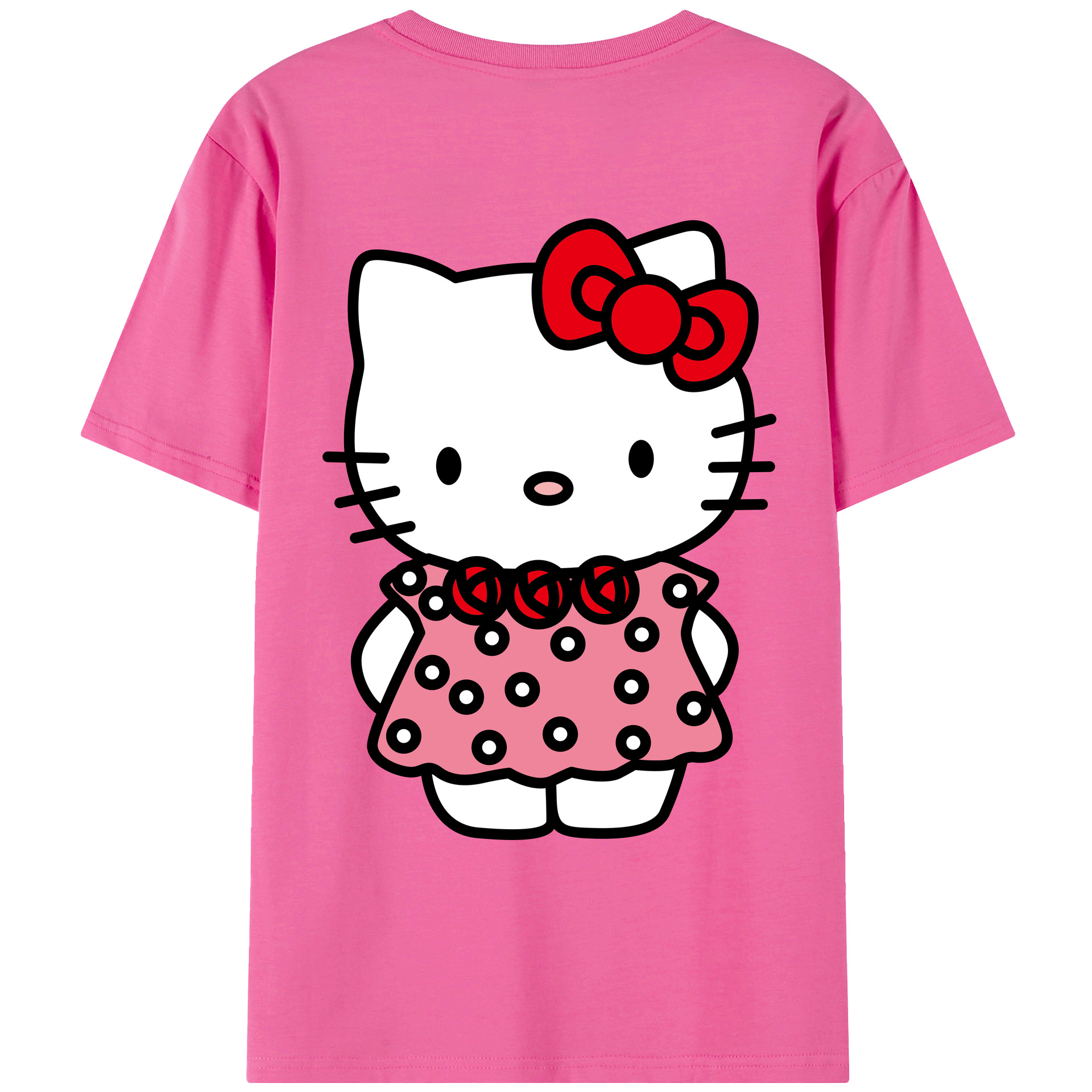 （画像用） Hello Kitty ハローキティ レディース半袖Tシャツ(バックプリント)
